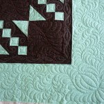 Bonnies brown-green 032 8" custom swirly whirly feathering