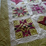Star Blocks from a Swap - sashings are used to unify the quilt